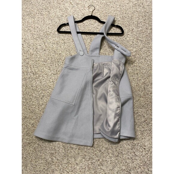 ONE MORE Pinafore Overall Acadamia Cottage Core Dress  A-Line Mini Patch Pockets - Picture 4 of 12